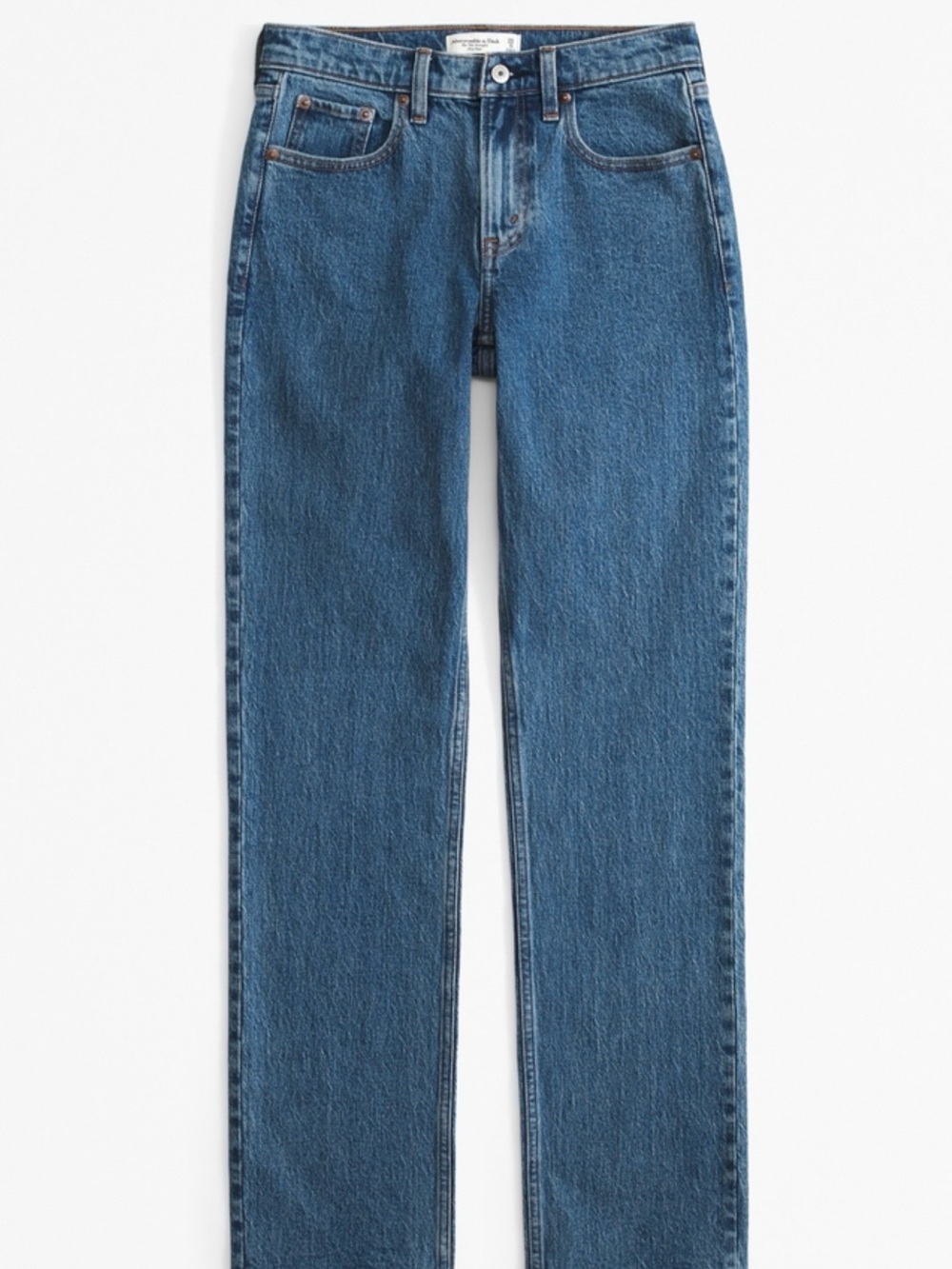 Abercrombie & Fitch Women's Straight Leg Dark Blue Jeans